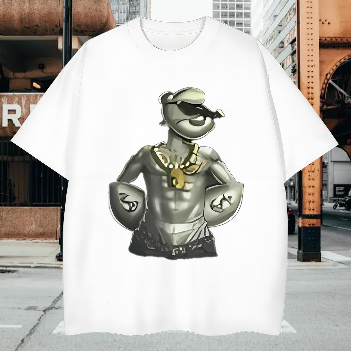 Men T Shirts 100% Cotton 230g Animated characters Outdoor Breathable Short Sleeve Asian Size Couples T Shirts Customized Popular Wear