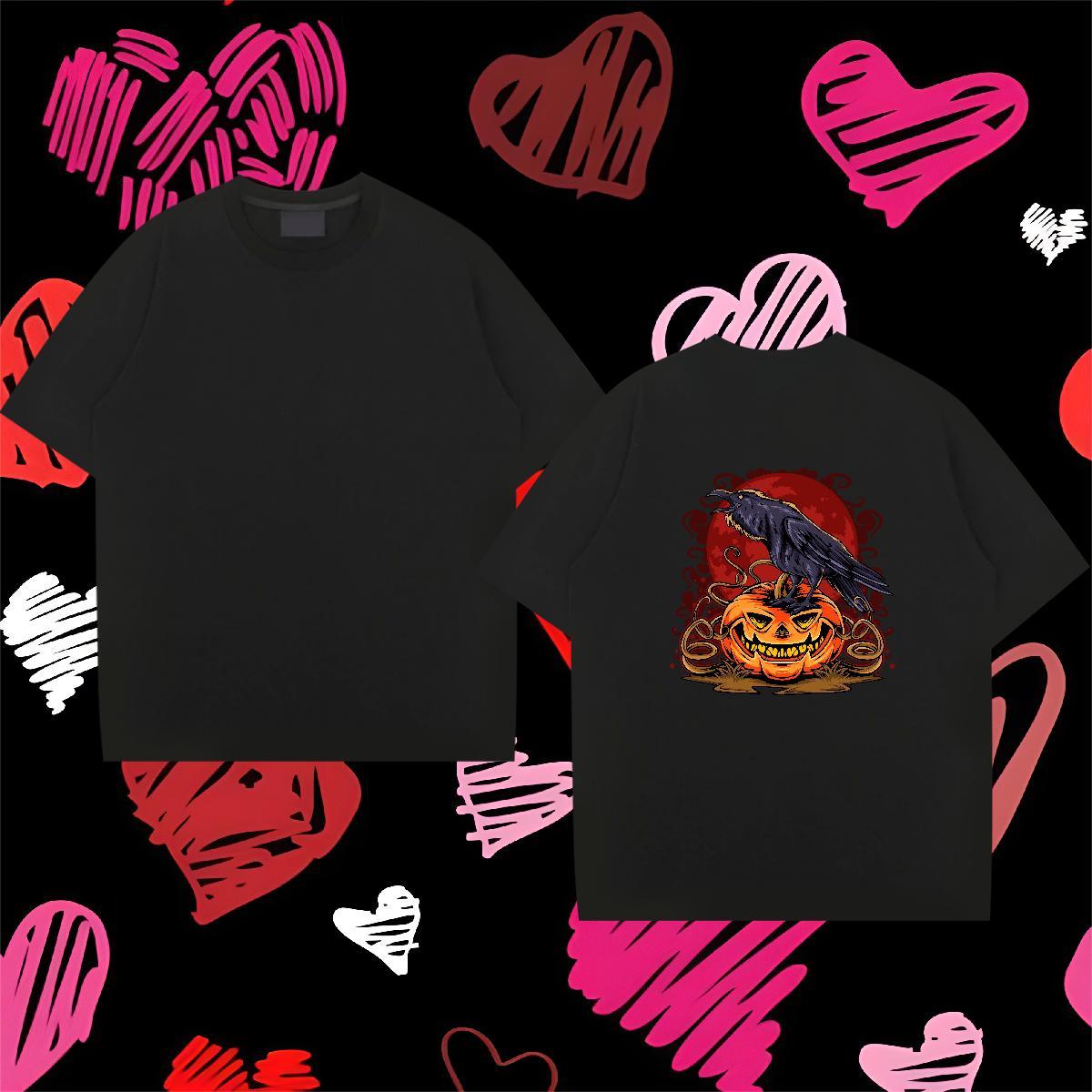 Designer T-Shirts for Men 100% Cotton 230g bird Street Wear Breathable Crew Neck Comfortable Tshirt for Man Woman Skull