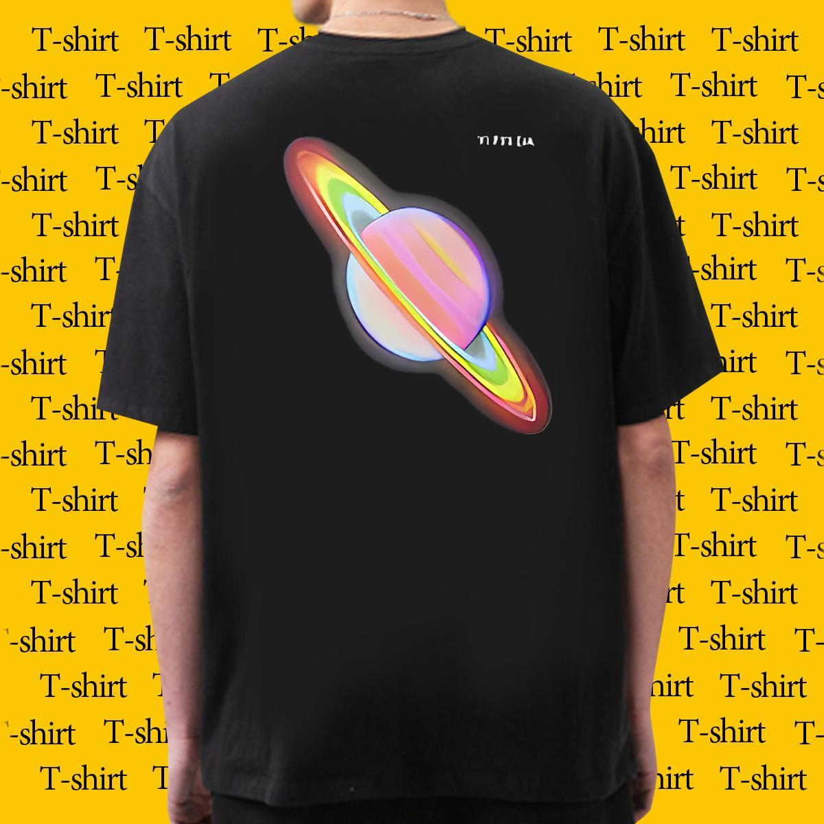 Custom Mens T Shirts star Tops 100% Cotton 230g High Street Hip Hop TOP Quality DIY Printed Breathable Soft Tshirt for Man Woman
