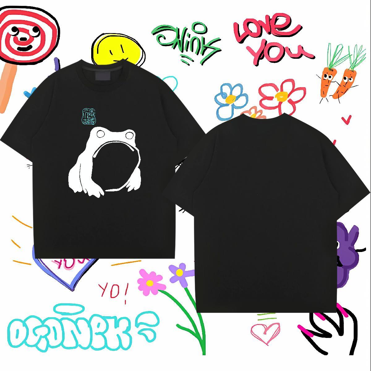 Fashion Designer T-Shirts for Men 230g Pure Cotton bear Sport Tees Short Sleeve Soft Loose Mens Tshirts Oversized