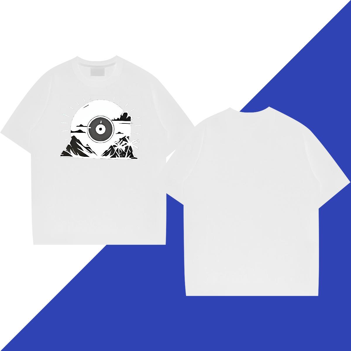 Wholesale Tshirts 230g 100% Cotton Street wear Hip Hop mountains Oversized 3XL 4XL Breathable Short Sleeve Classic Man T Shirts Polos