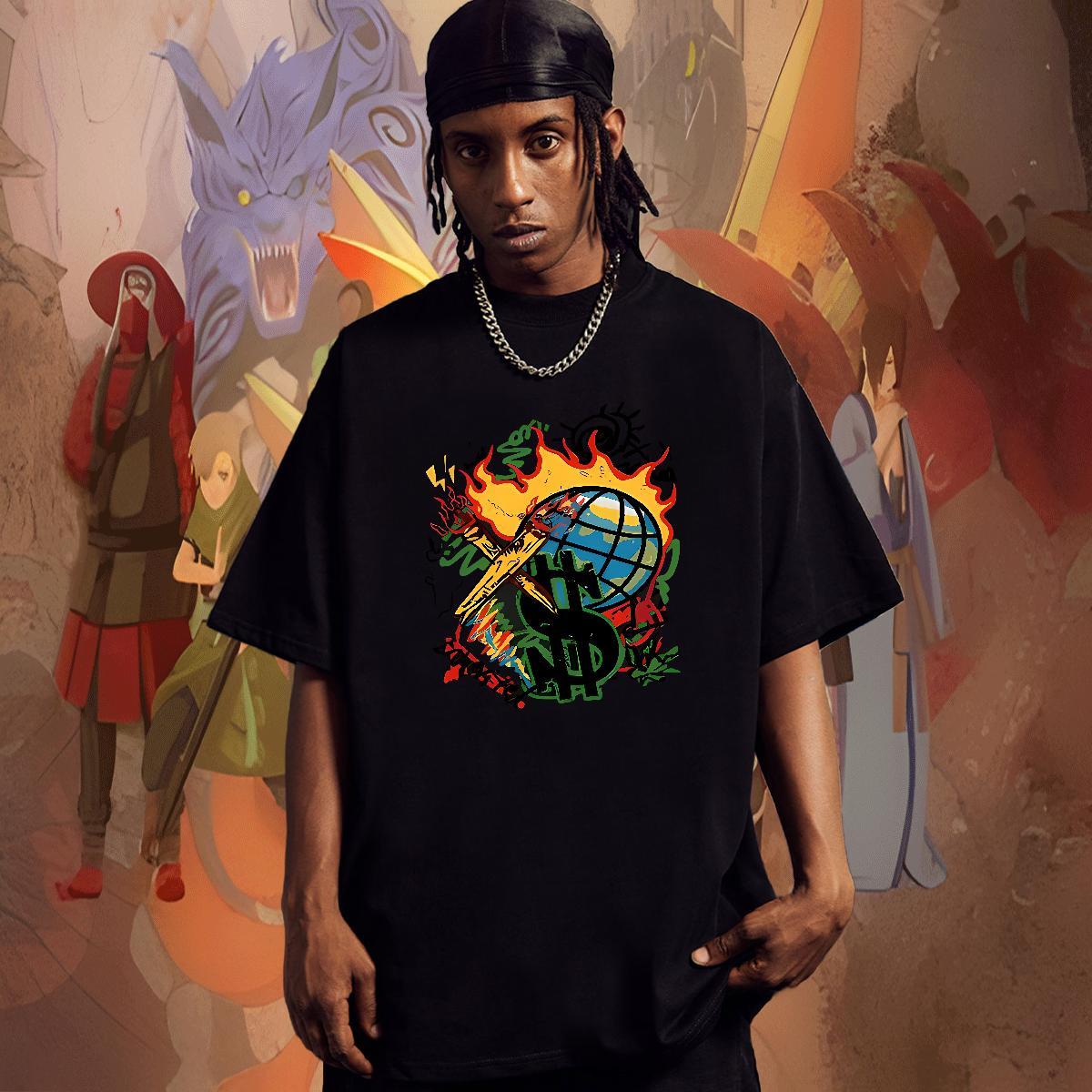 Popular Couples T Shirts 230g Cotton Hip Hop star Plus Size Custom Breathable Soft Designer Fashion Man T Shirts Polos