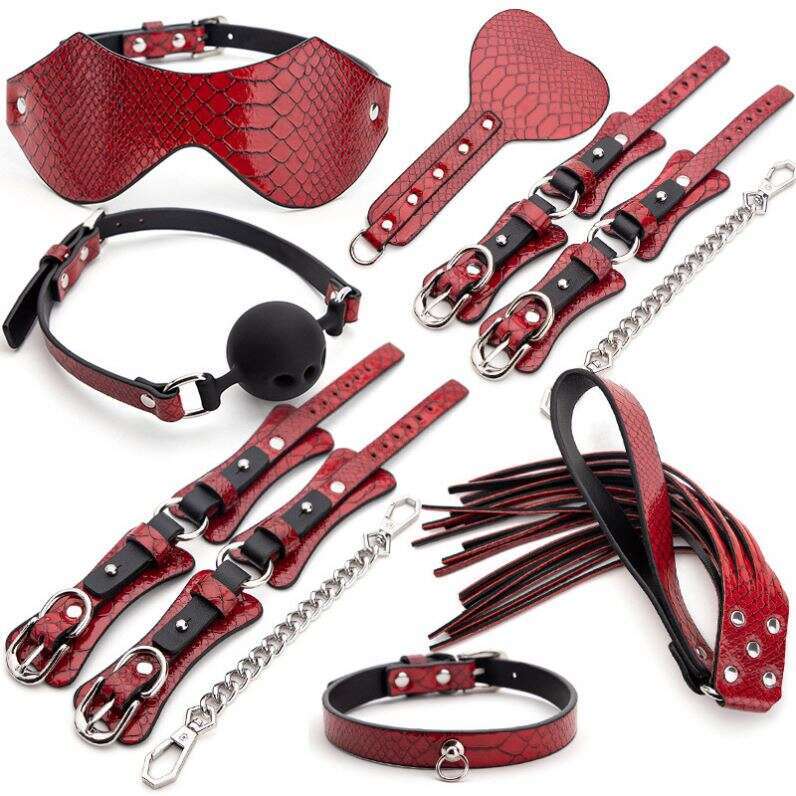 Other SM bondage set 7pcs couple bed flirting supplies training slave binding handcuffs sm toy couple bondage