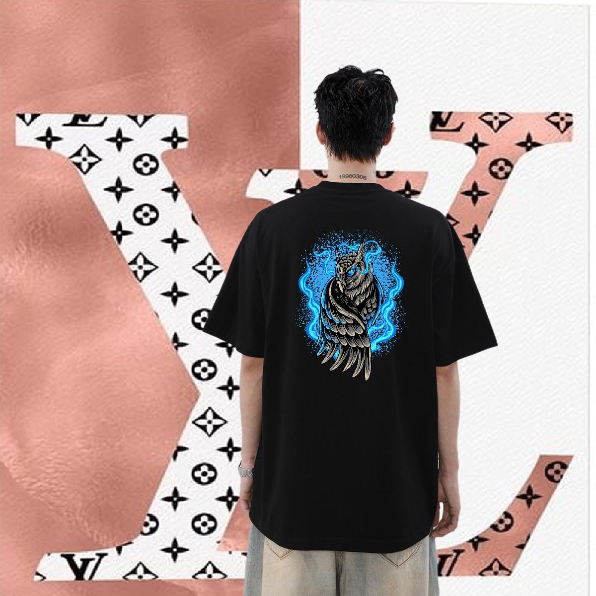 New Arrival Men T Shirts 230g 100% Cotton cool Home Outdoor Top Tees Round Neck Short Sleeve Wholesale Mens Tshirts Cartoon Print