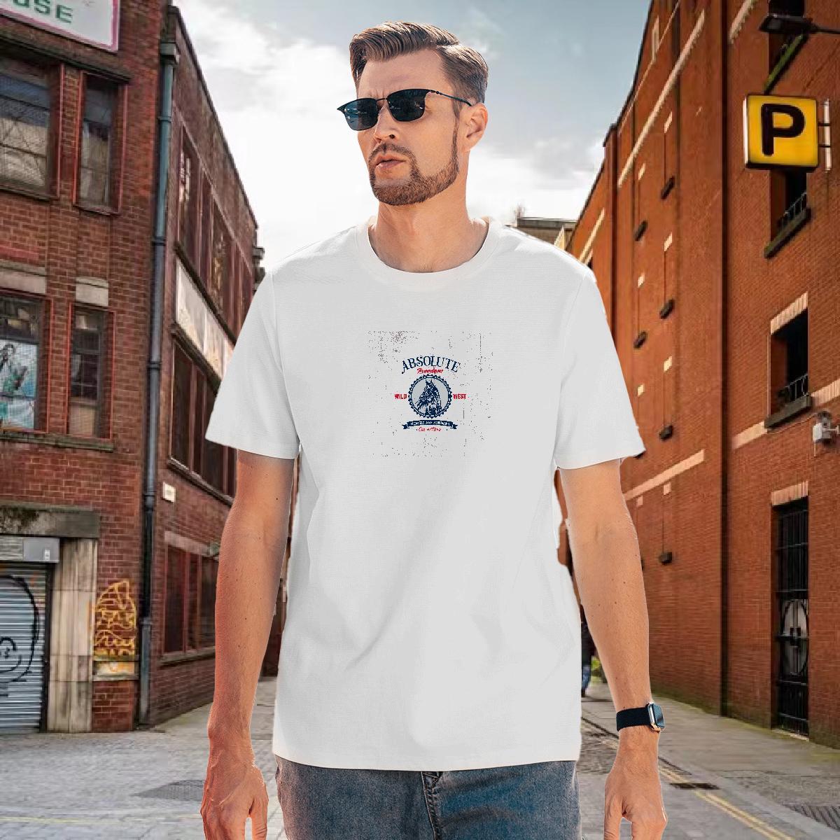 Cool Design Couples T Shirts 230g Pure Cotton dog Man T Shirts High Street Hip Hop Round Neck Short Sleeve Customized Print Casual New Wear