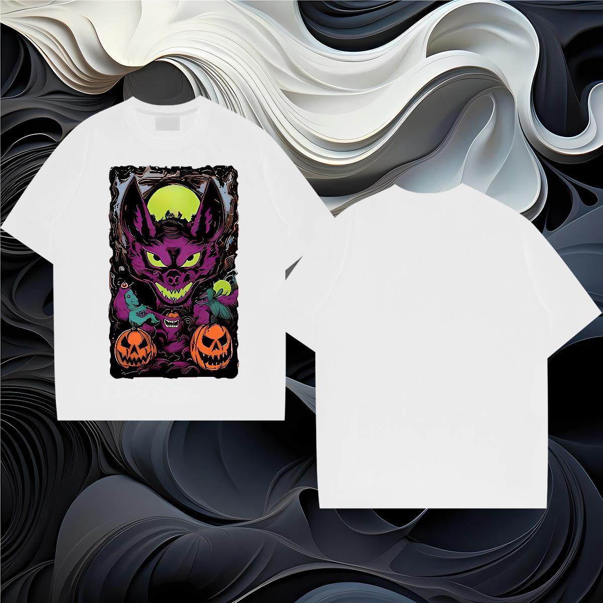 DIY T-Shirts 230g Pure Cotton pumpkin Home Outdoor Tops Breathable Short Sleeve Cool Design Tshirt for Man Woman Oversized 3XL 4XL