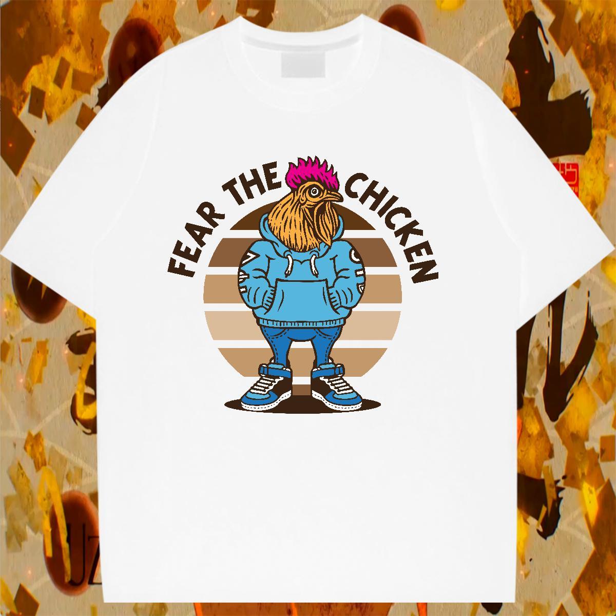 Designer Womens T Shirts Breathable Women Tshirts DIY Anime Printed chicken Street 100% Cotton 230g Factory Direct Tops Shirt