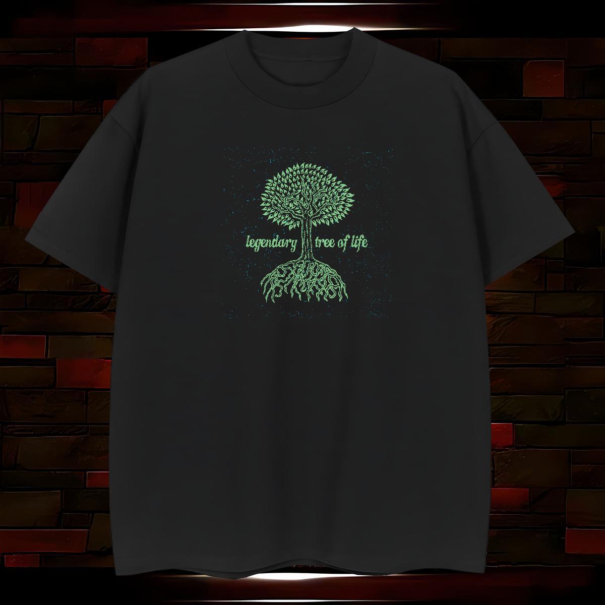 Men T Shirts 230g Cotton tree Casual Beach O-Neck Short Sleeve Cartoon Printing L-4XL Men Tees Casual New Soft Tops Shirt