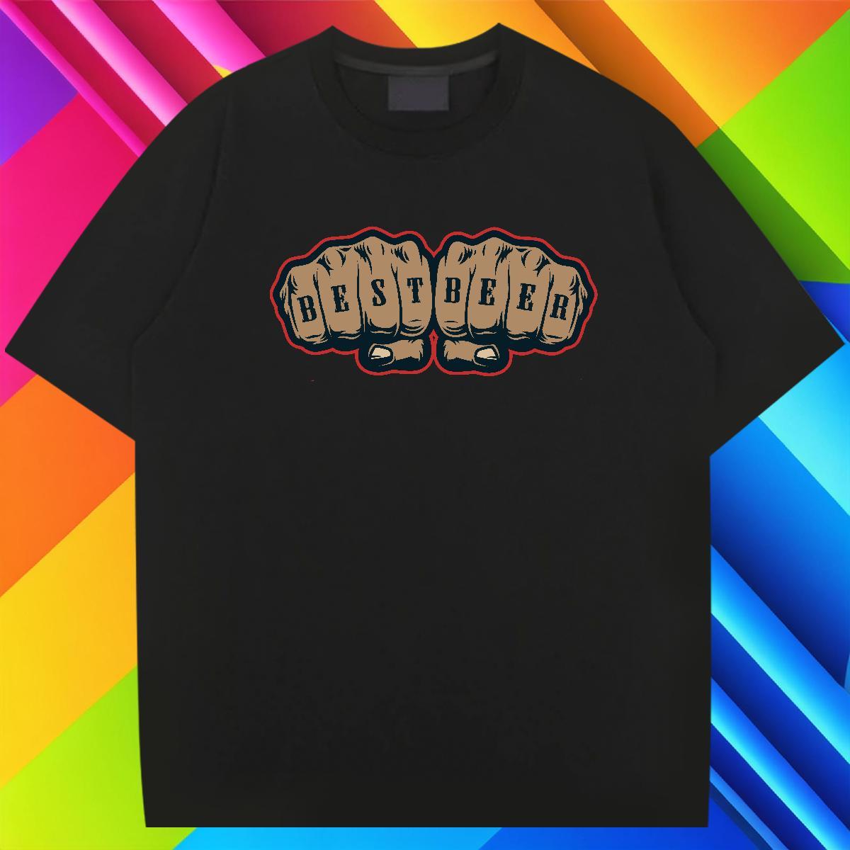 Mens T Shirts 100% Cotton 230g hands Home Outdoor Short Sleeve Soft DIY Anime Mens Tshirts Classic Casual Popular Tee Shirt