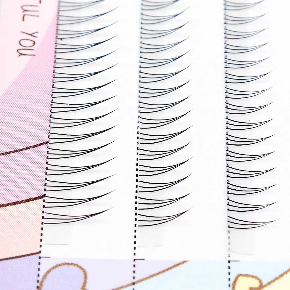 New flame under eyelash comic natural bottom eyelash soft comic eyelash crease eyelash cluster Korean makeup hot W240803
