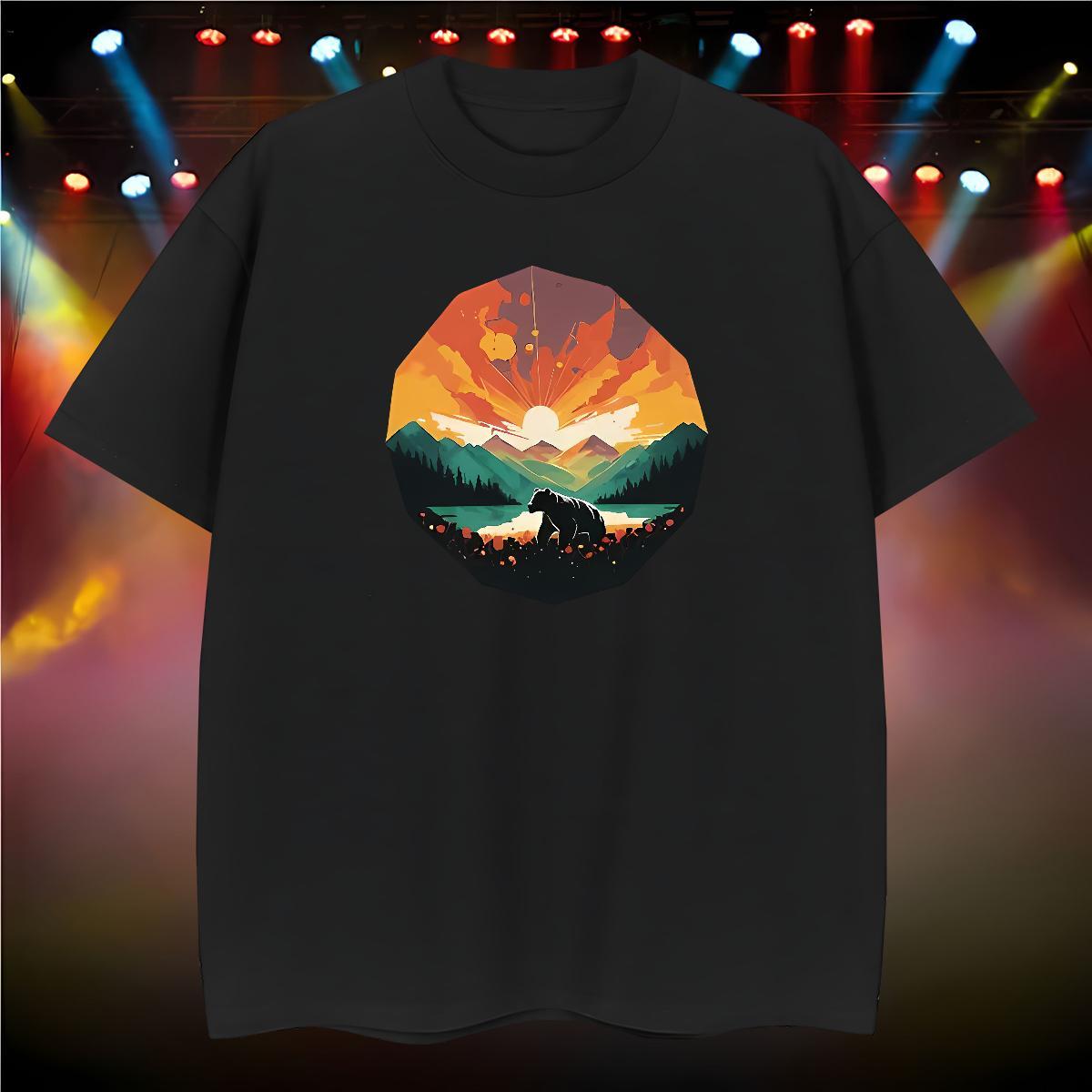 Customized Men T Shirts 100% Cotton 230g bear Spring Summer Clothings Crew Neck Loose Fit Men Tshirts Asian Size