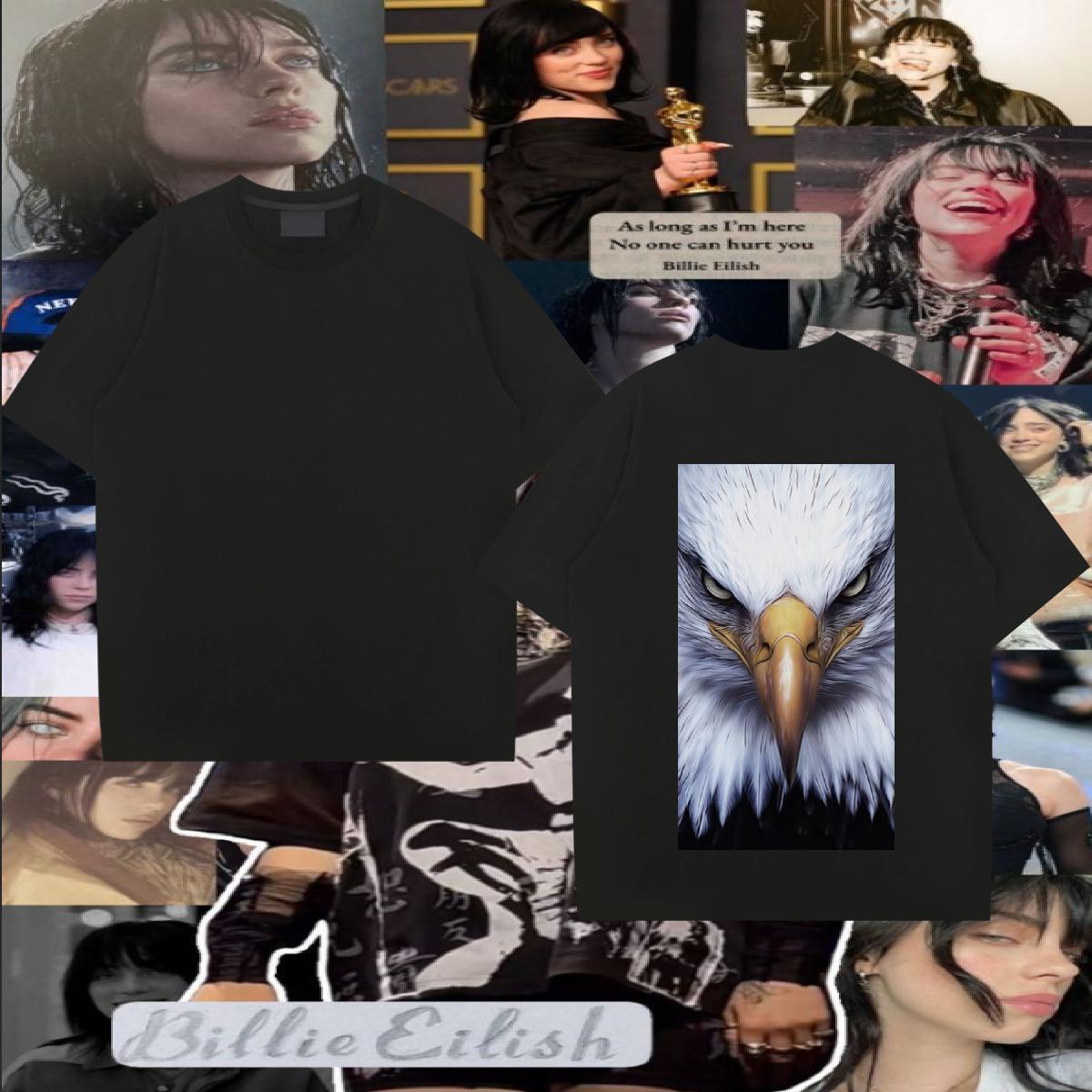 2024 Men T Shirts 230g 100% Cotton eagle Hip Hop Street Polos Breathable Short Sleeve Cool Design Men Tees Custom Big Size