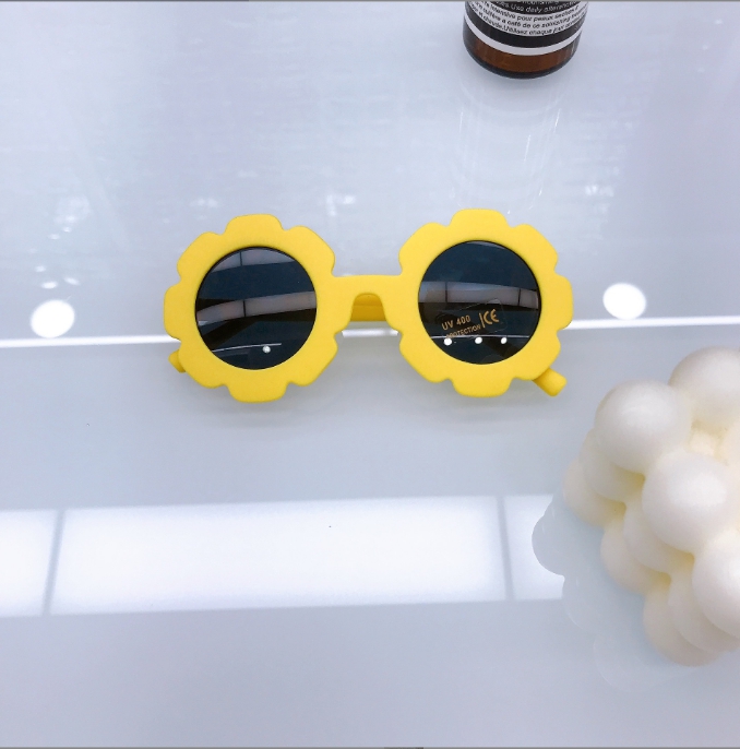 New Baby Children Round Flower Eyewear Summer Toddler Kids Sun Glasses Boys Girls Student Sunglasses Z260305