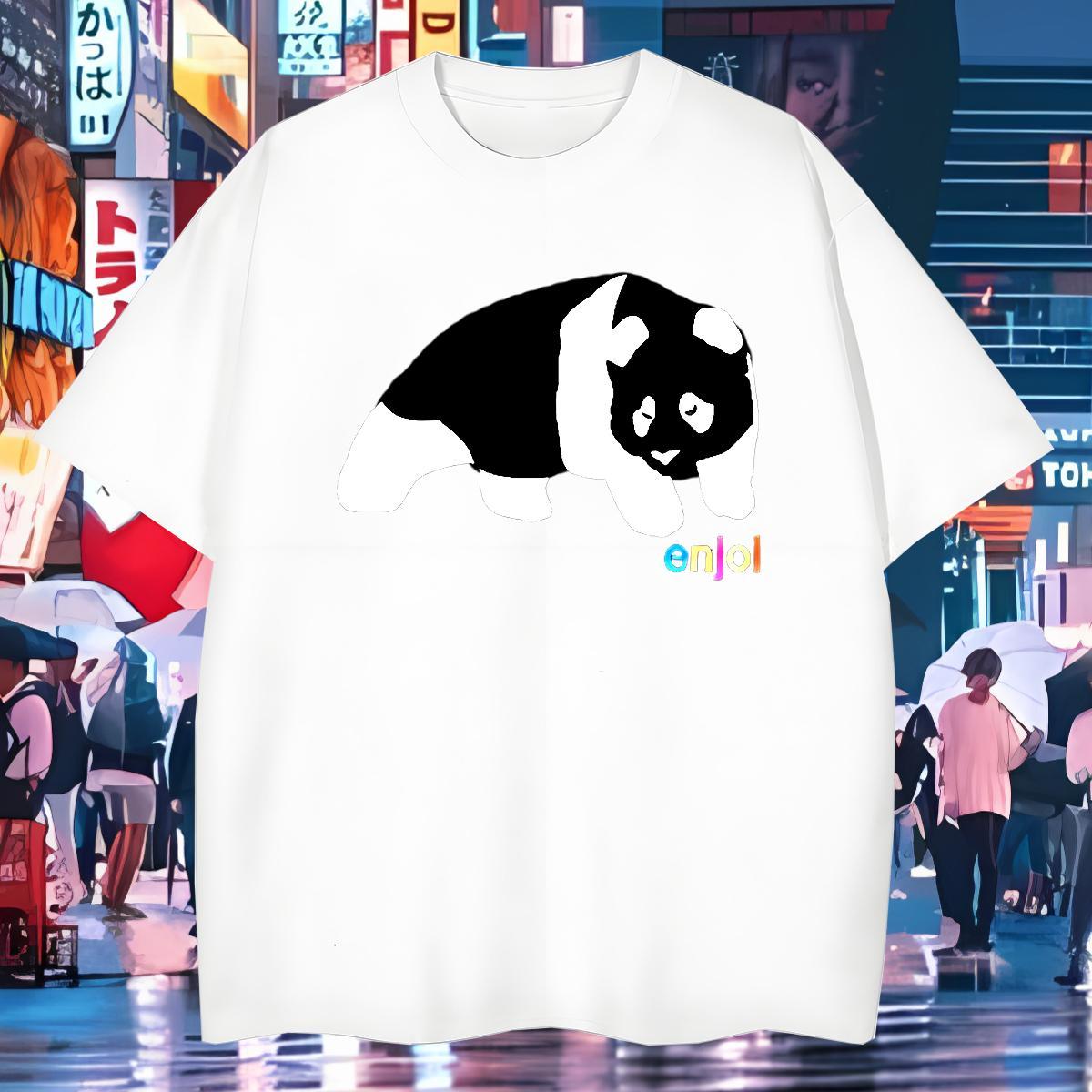 2024 Designer T shirt 230g 100% Cotton cat Street Wear Polos O-Neck Short Sleeve Comfortable Men Tops Tees DIY Logo Oversized