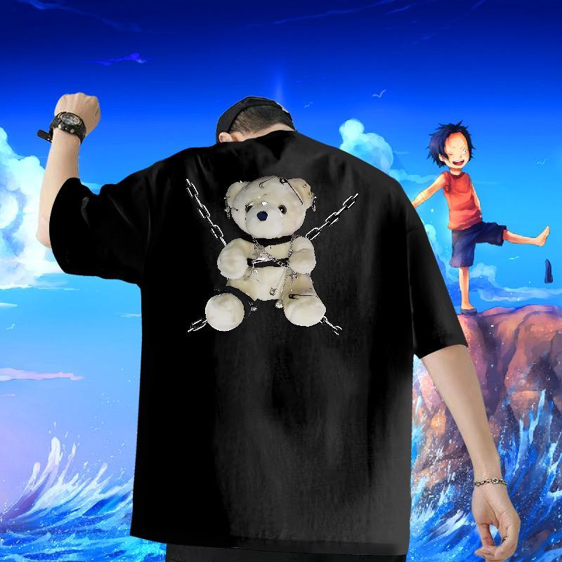 Brand T-Shirts 230g 100% Cotton bear Daily Wear Tees Breathable Soft Popular Couples T Shirts DIY
