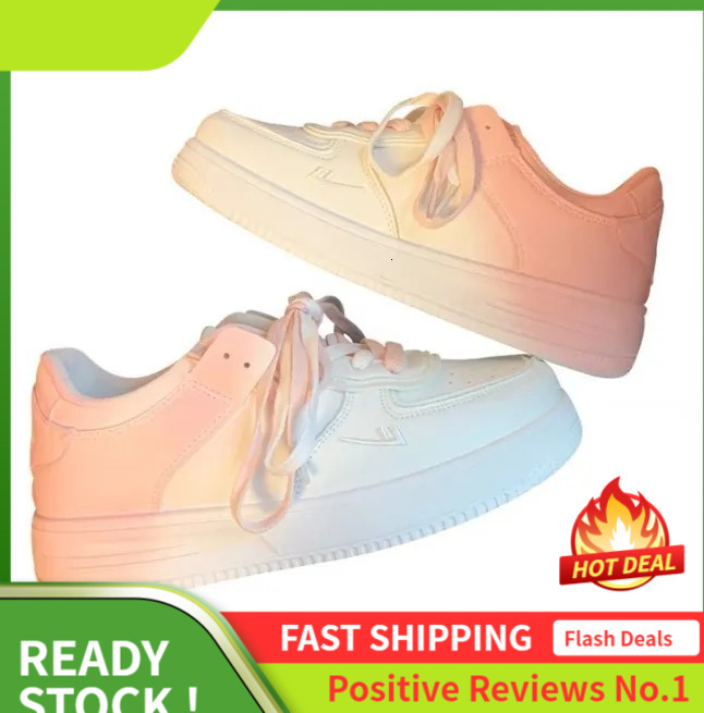 Casual Ddmysports Gradient Thick Bottom Sneaker Pink Purple Blue Women Patchwork Shoes Outdoor