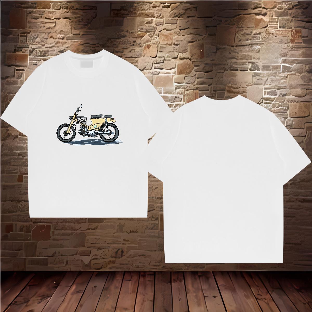 Customized Mens T Shirts Motorcycle Polos 100% Cotton 230g Daily Wear Soft Custom Anime Short Sleeve O-Neck Men Tops Tees