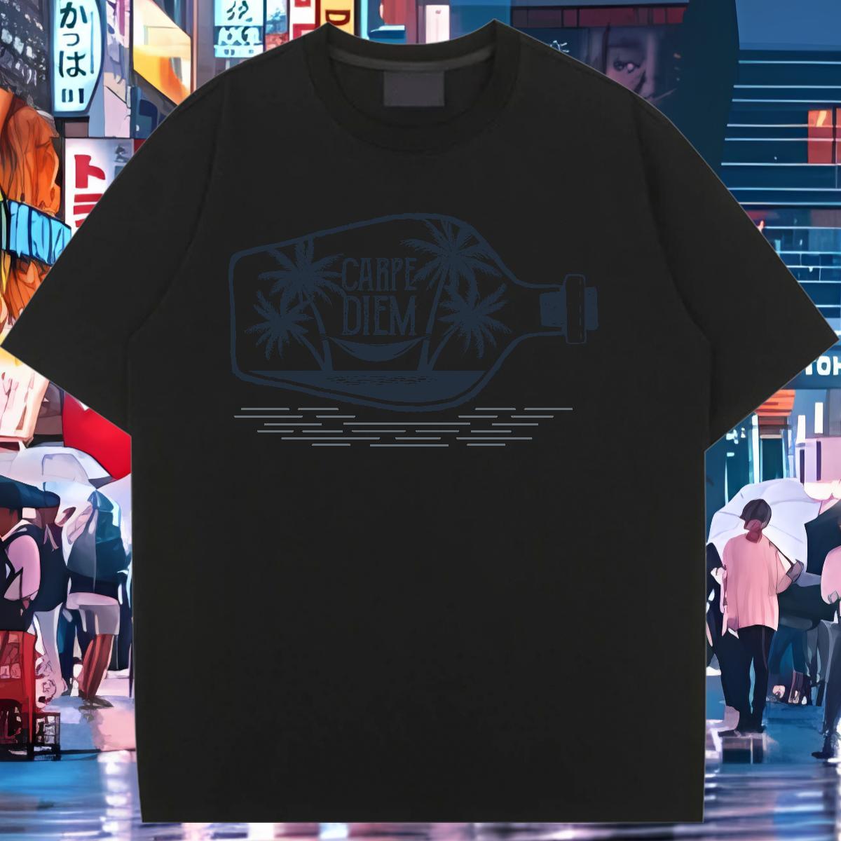 Loose T-Shirts for Women Breathable Soft Woman Tshirt Cartoon Anime tree Sport 230g Pure Cotton Casual New Polos