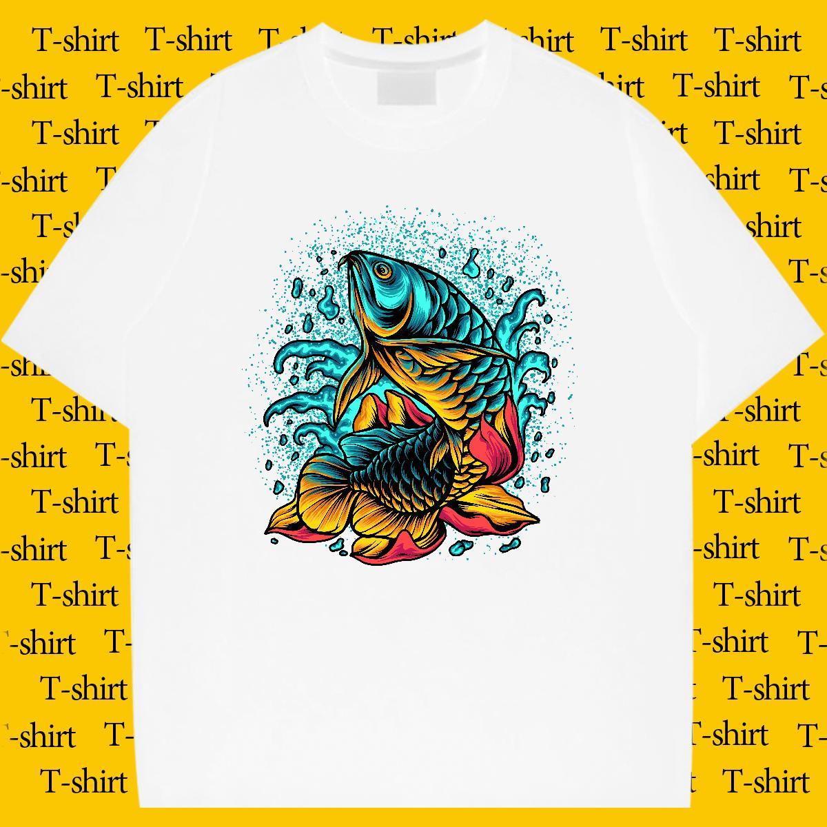 New Arrival T-Shirts for Men 230g Cotton Beach Polos Pure Cotton Wholesale Couples T Shirts Skull