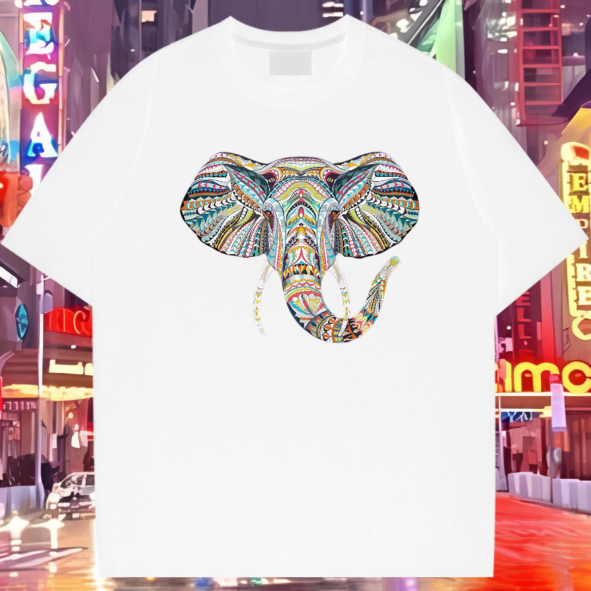 2024 Designer T Shirt For Man 100% Cotton 230g Elephant Casual Clothings Crew Neck Breathable Loose Men Tshirts Oversized 3XL 4XL