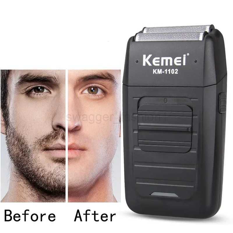 Kemei KM-1102 Electric Foil Shaver Bald Head Men Razor Skin Fade Rechargeable Beard Trimmer Face Care Shaving Machine for BarberXJ240806
