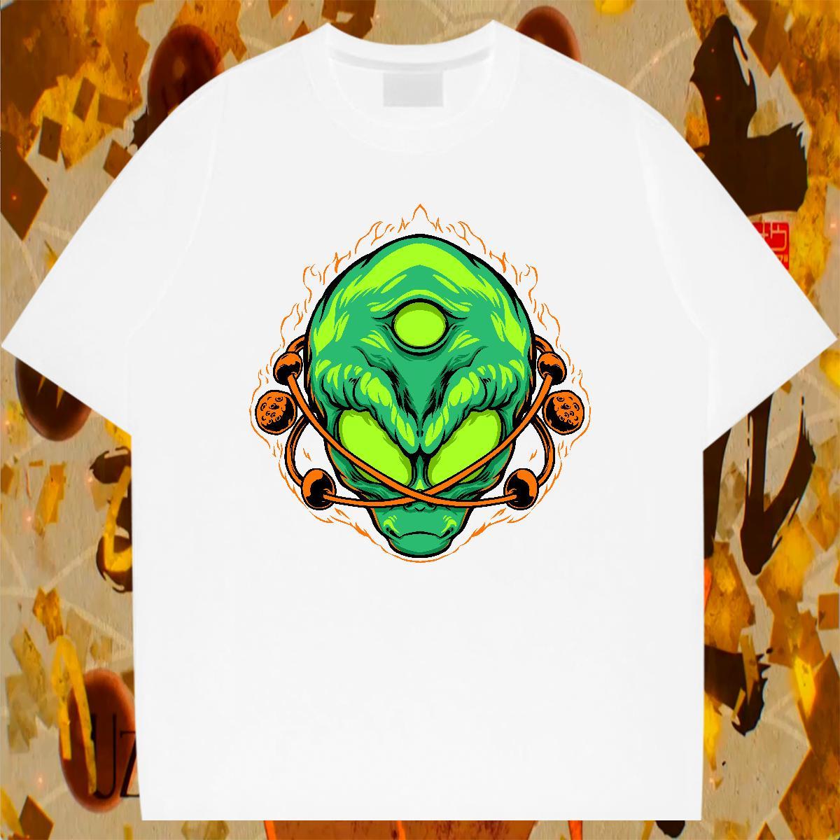 Popular Men Tops Tees 230g Pure Cotton Outdoor ET Oversized 3XL 4XL Breathable Short Sleeve New T Shirt For Man Top Tees