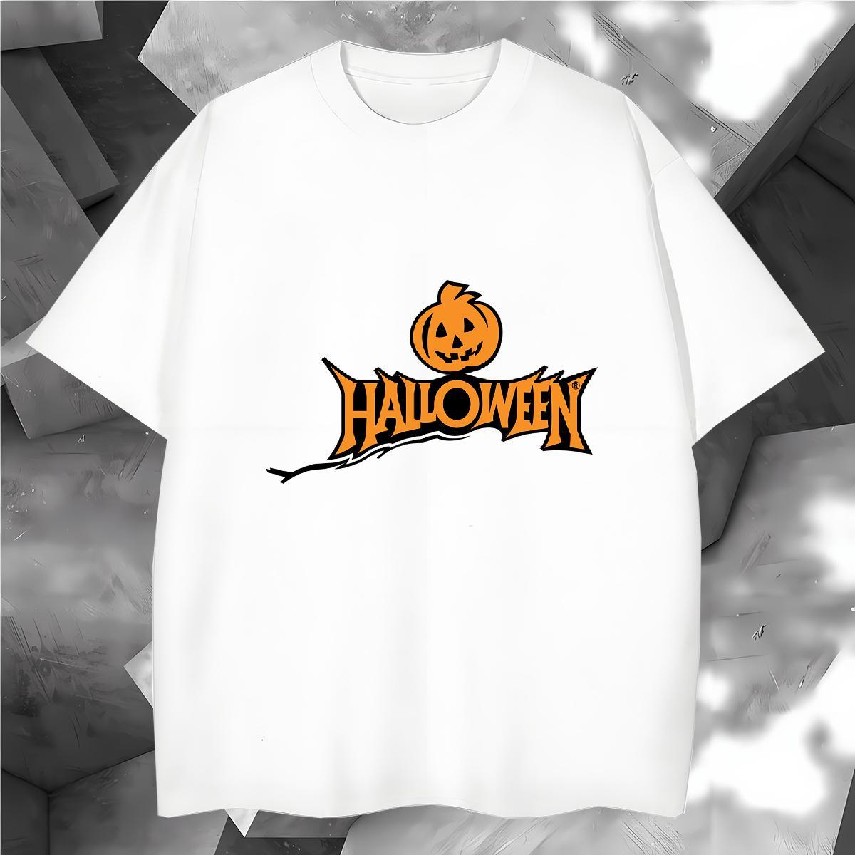 Men T Shirts 230g Pure Cotton pumpkin Daily Outfit O-Neck Short Sleeve Oversized 3XL 4XL Men Clothes T-Shirt 2024 Loose Clothings