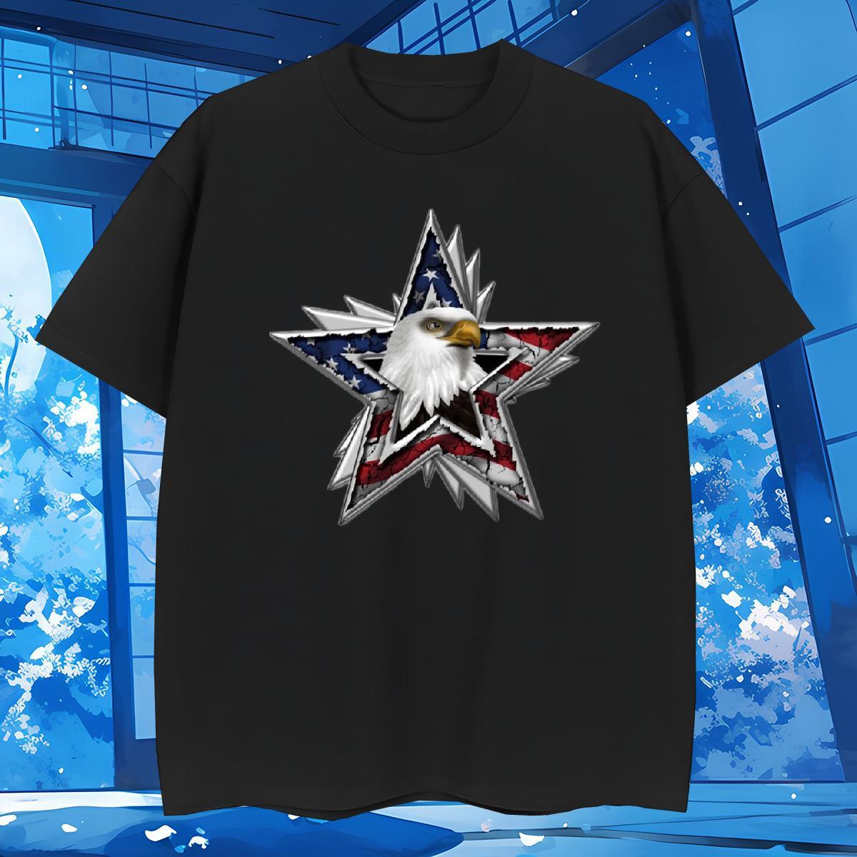 T shirt 230g Cotton eagle Hip Hop O Neck Short Sleeves Oversized 4XL Tshirt for Man Woman Casual New Free Shipping Clothes