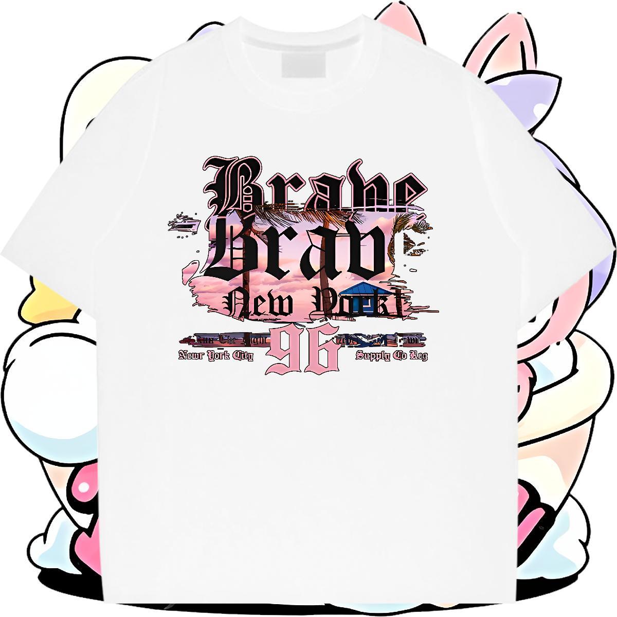 Free Shipping T Shirt For Woman Round Neck Short Sleeve Womens Tshirts Anime Oversized tree Casual 230g 100% Cotton Custom Tees Shirts