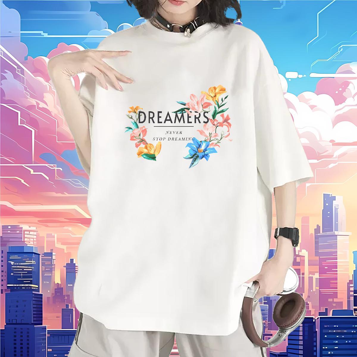 Designer T shirt Breathable Crew Neck Unisex Tshirts Cartoon Printing L-4XL flower Street 100% Cotton 230g Classic Clothes Shirt