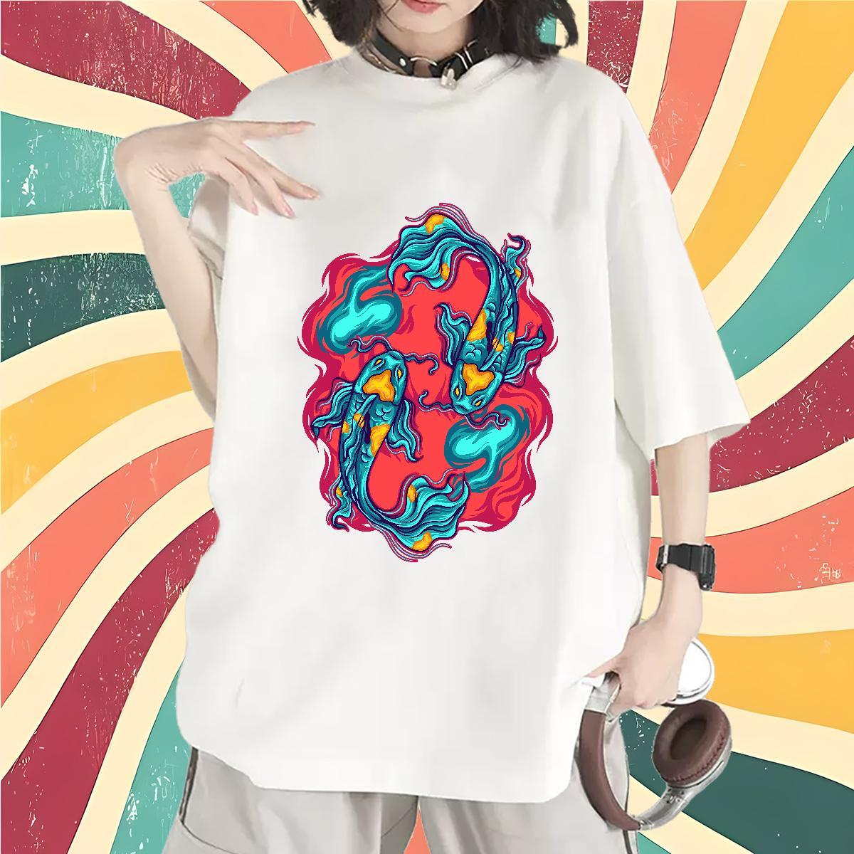 Soft T-Shirts for Women Breathable Soft Lady T shirt Custom Print Plus Size Street Casual 230g Cotton New Clothings