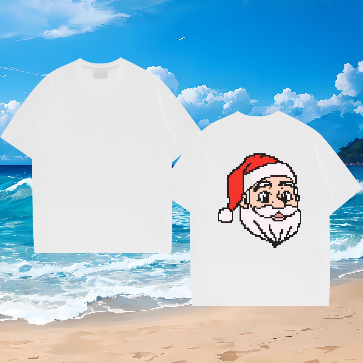 Fashion T-Shirts 230g 100% Cotton painting Outdoor Clothings O-Neck Short Sleeve Loose Men Clothes T-Shirt Black White