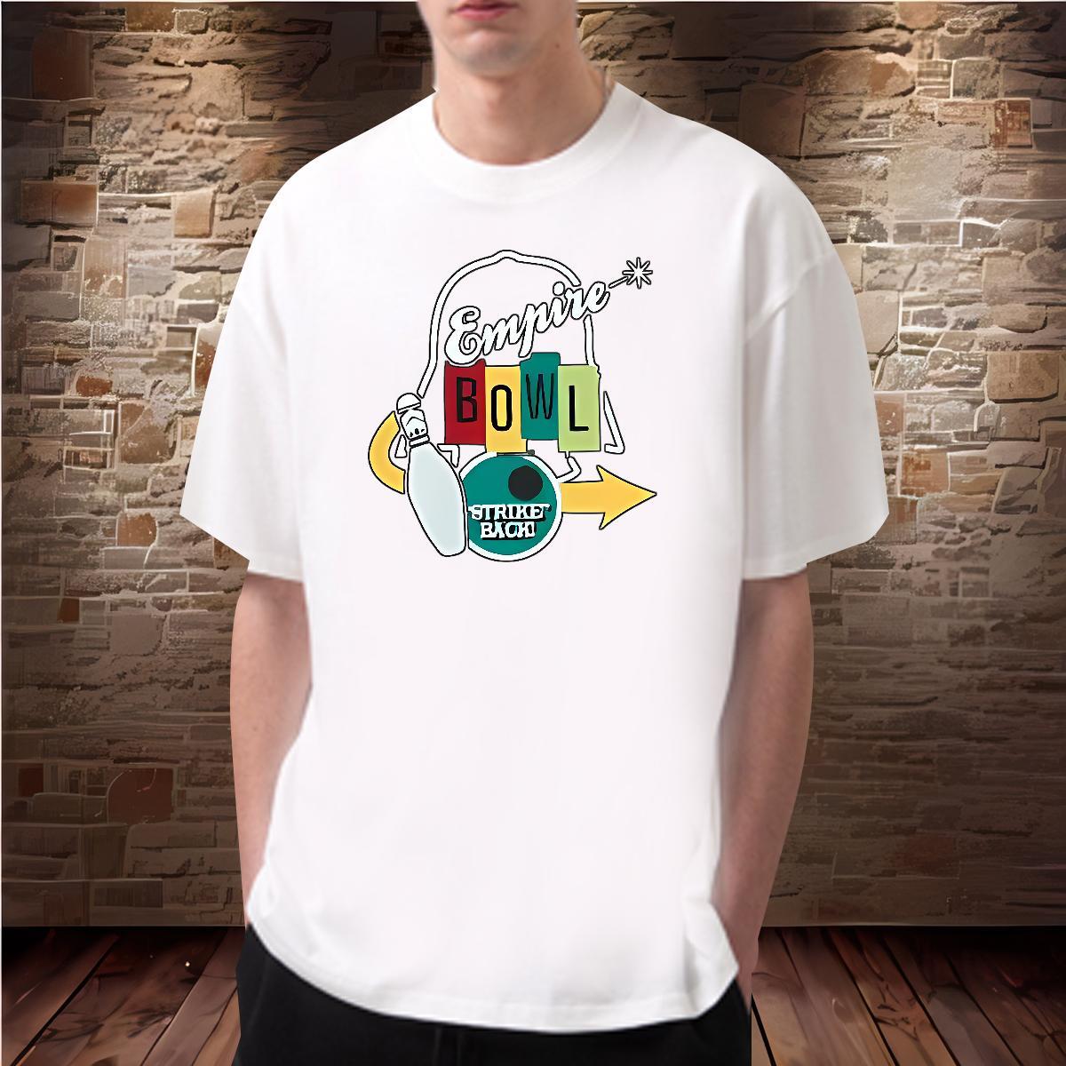 T-Shirts 230g Pure Cotton bowling Sports Casual Breathable Crew Neck DIY Tshirt for Man Woman Fashion Casual Comfortable Wear