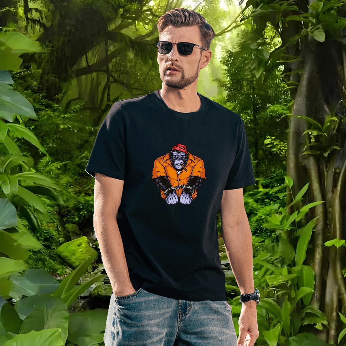 Custom T-Shirts 230g 100% Cotton Spring Summer Tops Round Neck Short Sleeve Soft Men Tees Black White
