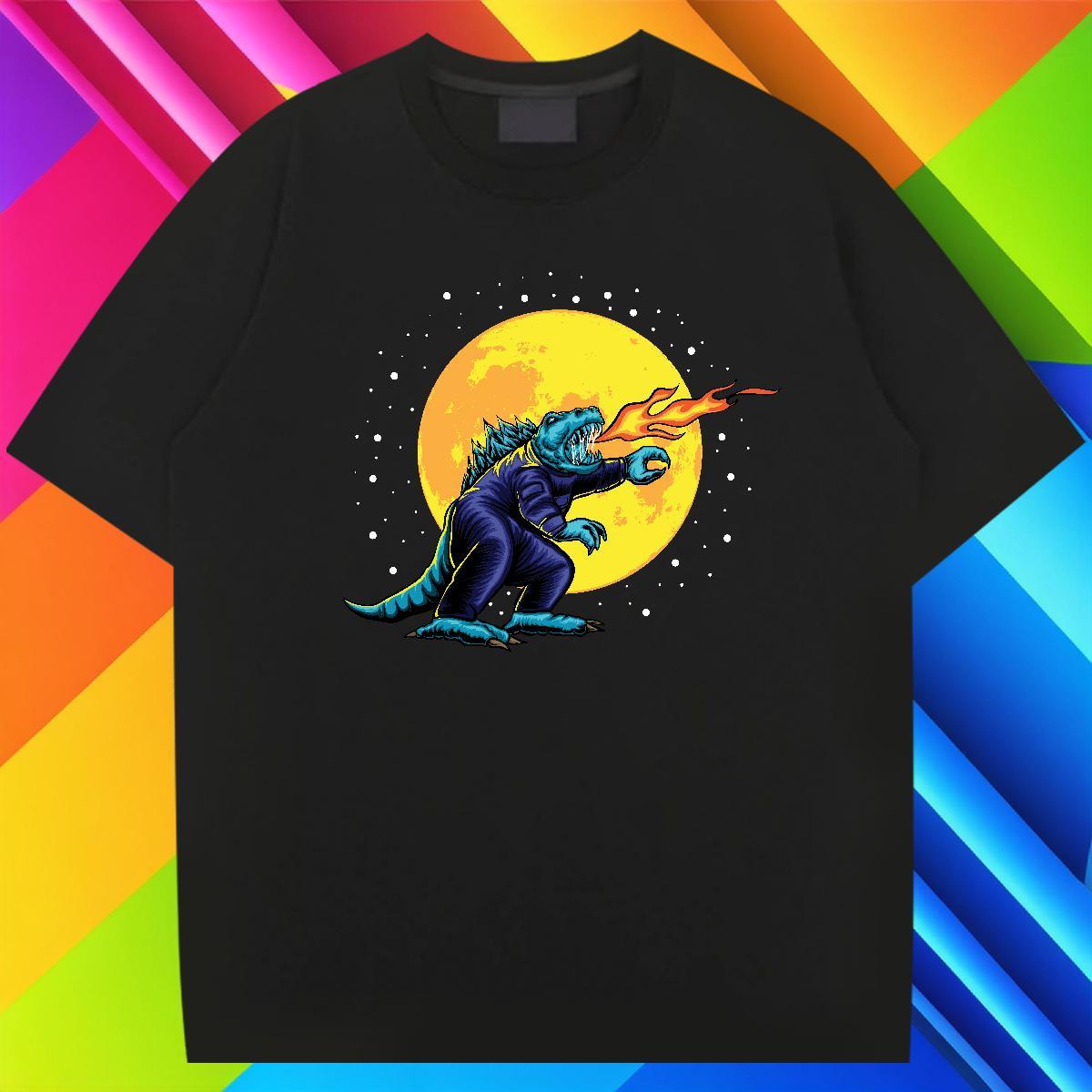 Brand Men Tops Tees 230g Pure Cotton Street Wear ET Plus Size Cartoon Crew Neck Breathable Stylist T Shirt For Man Clothings