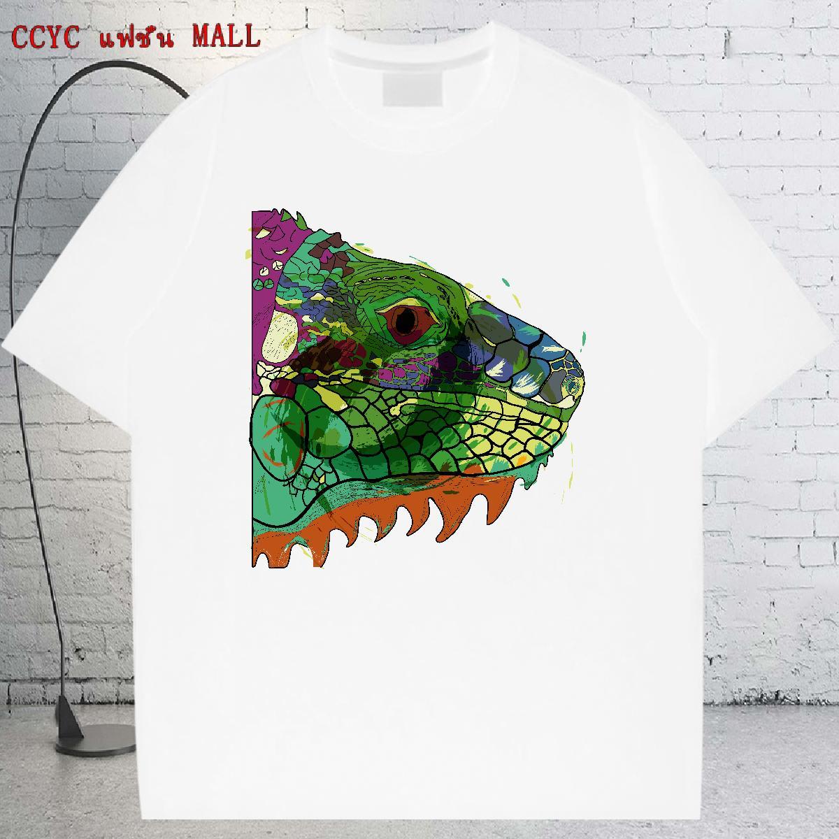 Comfortable Men Tops Tees 100% Cotton 230g Casual Beach fish head Anime Short Sleeve O-Neck Classic T-Shirts for Men Wear