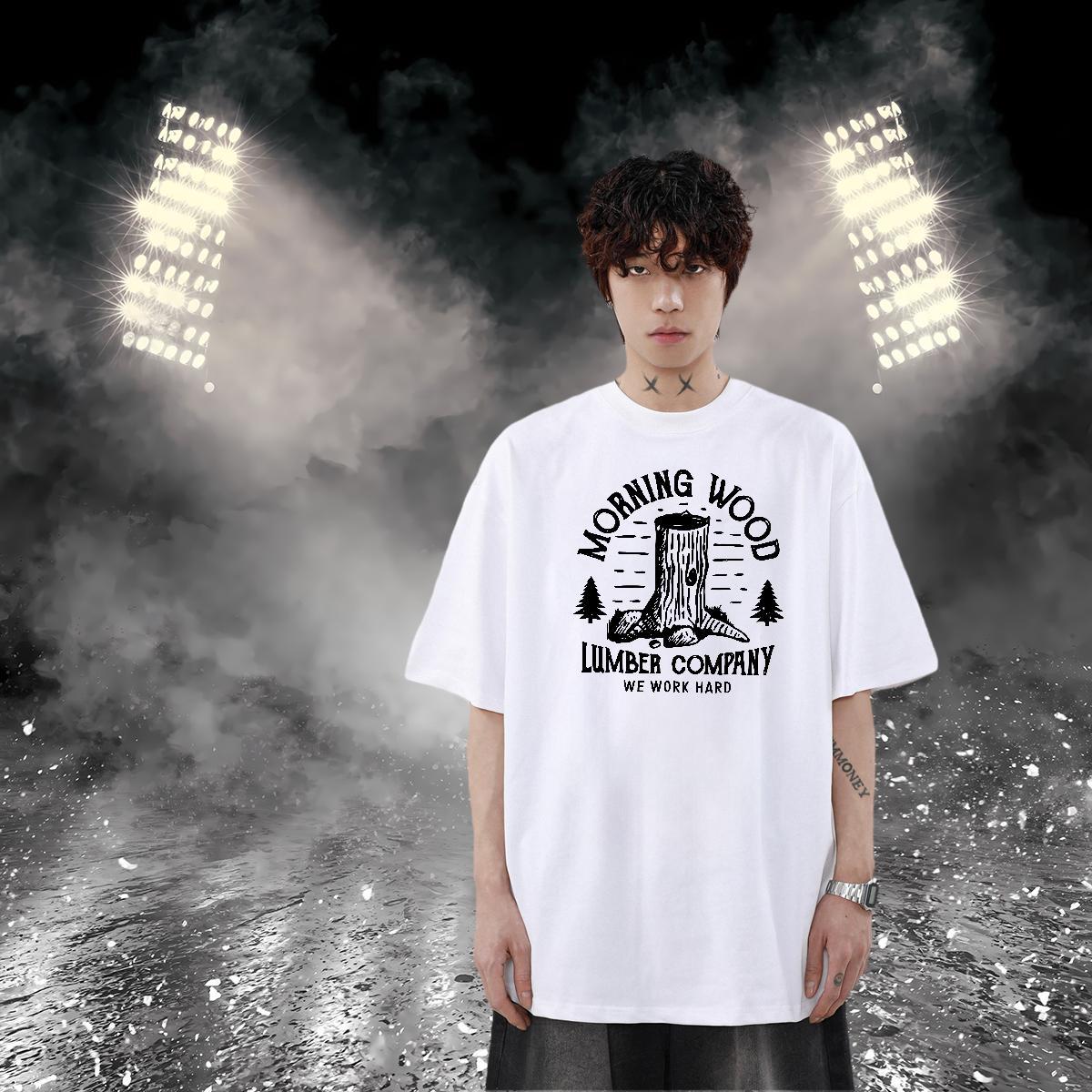 Factory Direct T shirt 230g 100% Cotton tree Casual Clothes Pure Cotton Cool Design Mens Tshirts DIY Printed