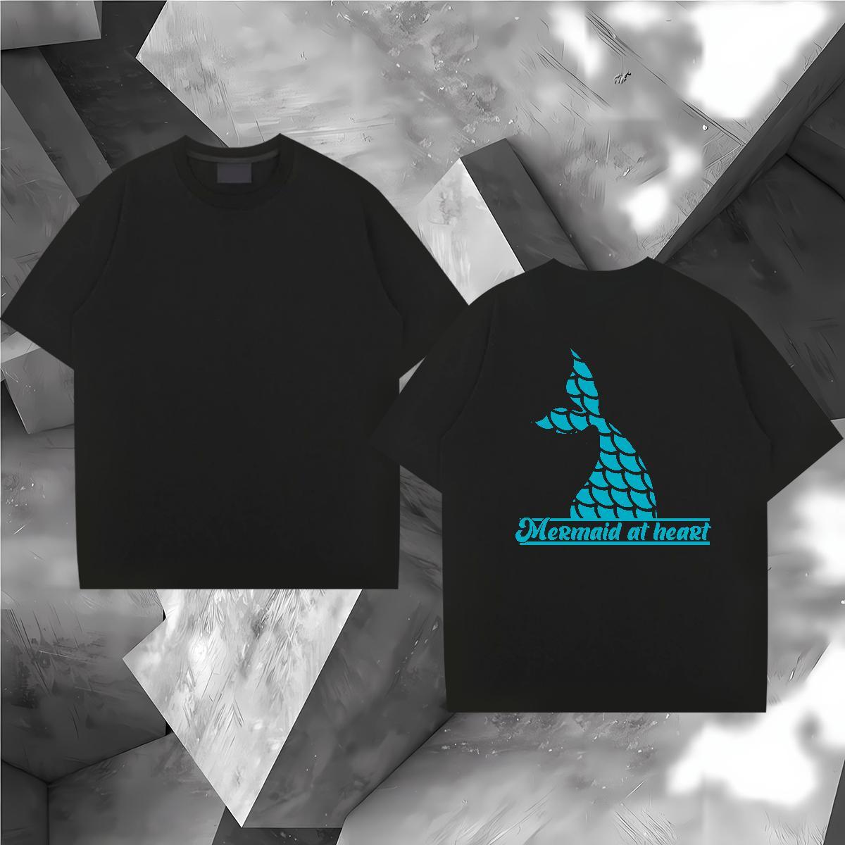 Designer Fashion T Shirt For Man 230g 100% Cotton Fishtail Street Wear Tops Breathable Crew Neck Brand Mens Tshirts Custom Cartoon