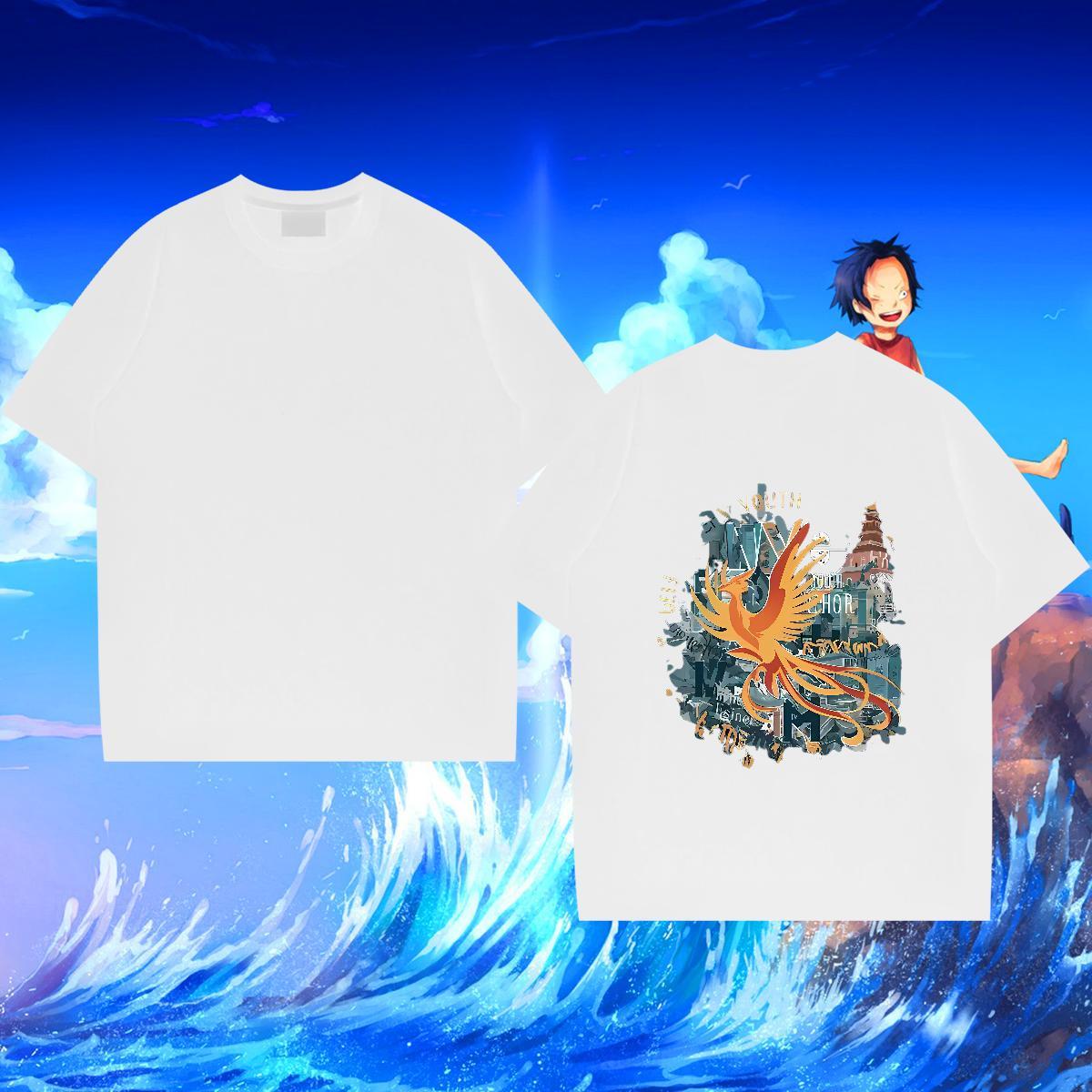 New Arrival T shirt 230g Cotton bird Casual Daily Wear Tee Shirt Breathable Crew Neck Unisex Tshirt for Man Woman Black White