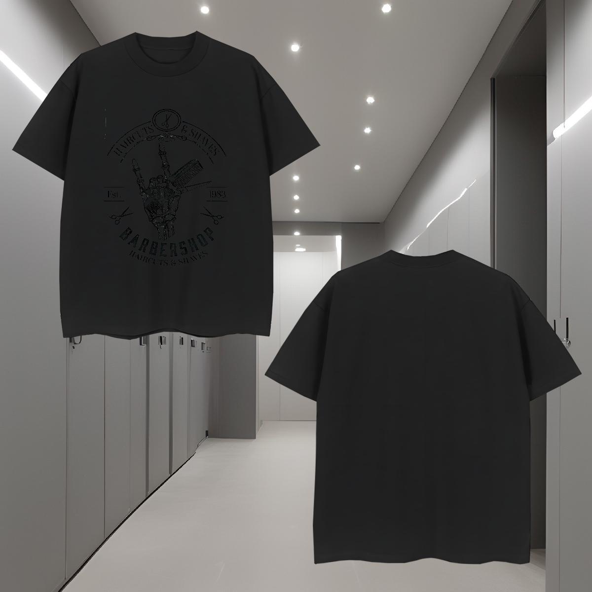 T Shirts Men 230g Cotton hands Beach Crew Neck DIY Printed Tshirt for Man Woman Fashion Designer TOP Quality Tees Shirts