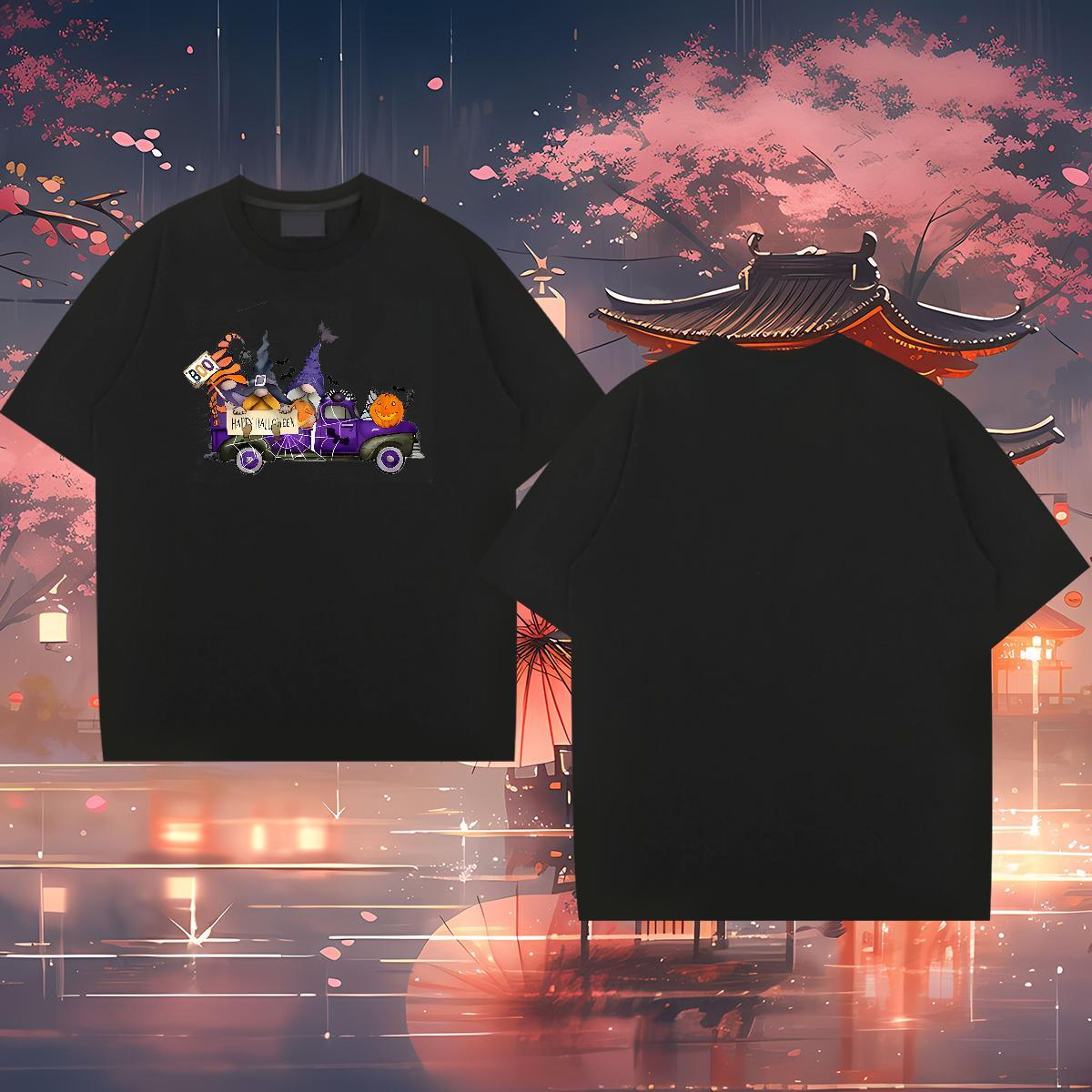 Fashion Designer Man T Shirts 230g Cotton halloween Street Top Tees Crew Neck Free Shipping Men Tops Tees Oversized 4XL