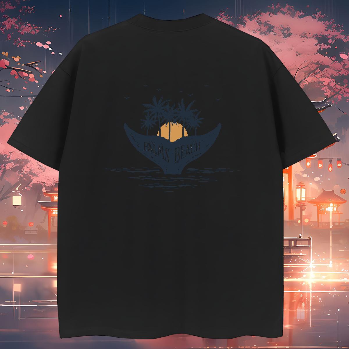 T-Shirts 230g Cotton tree Daily Outfit Breathable Oversized 3XL 4XL Men Clothes T-Shirt 2024 Popular Tees