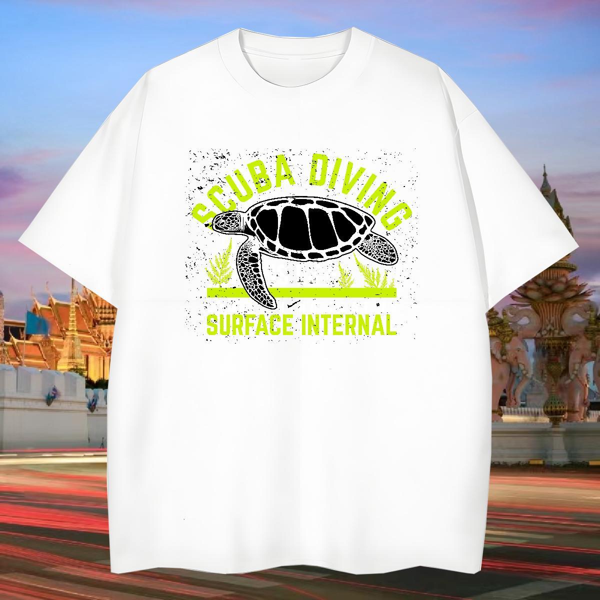 T shirt 230g Cotton Casual Beach O Neck Short Sleeves Custom Anime Men Tops Tees Classic Comfortable Tshirts