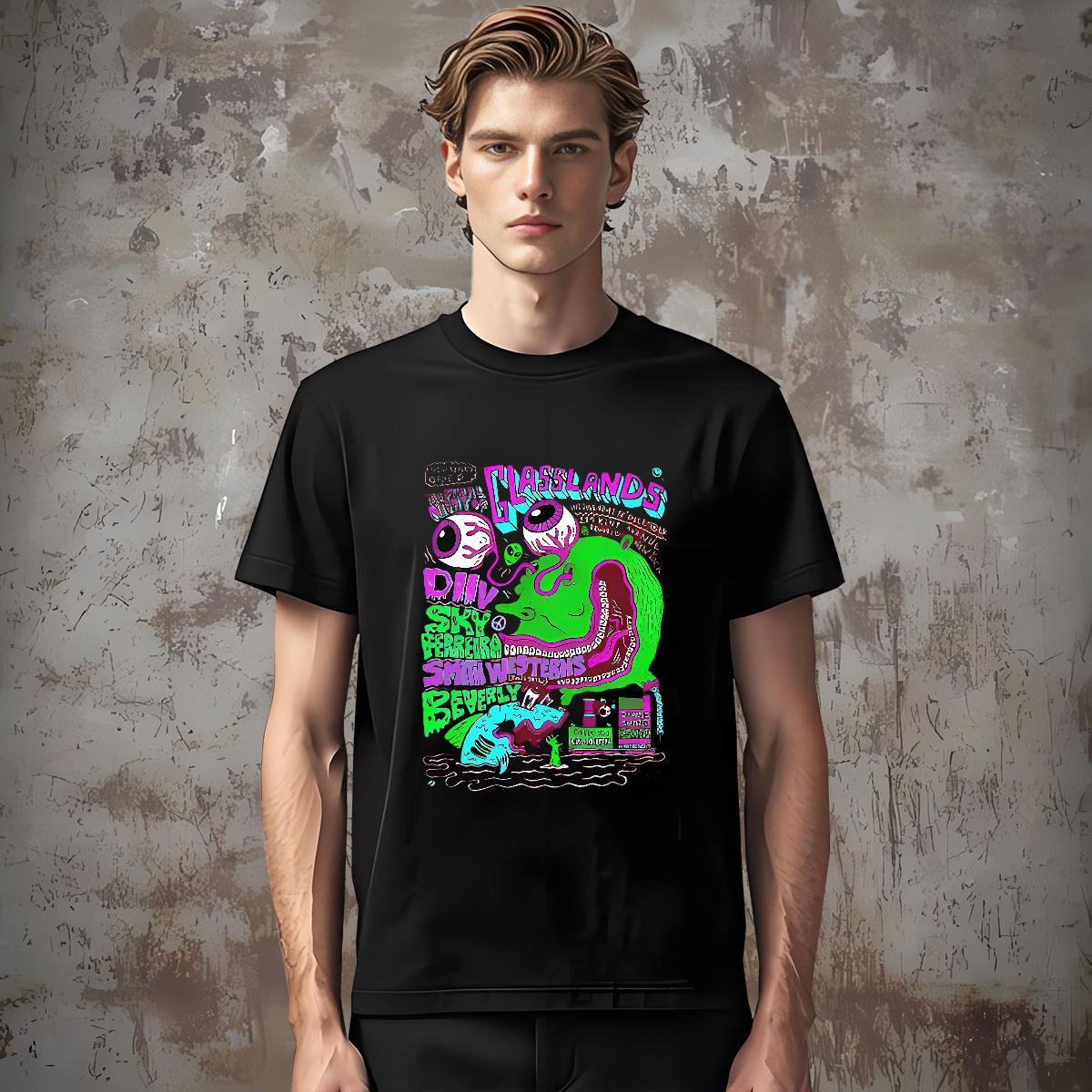 T shirt 230g Pure Cotton painting Street Crew Neck Breathable Oversized 3XL 4XL Couples T Shirts Fashion Designer Wholesale Polos