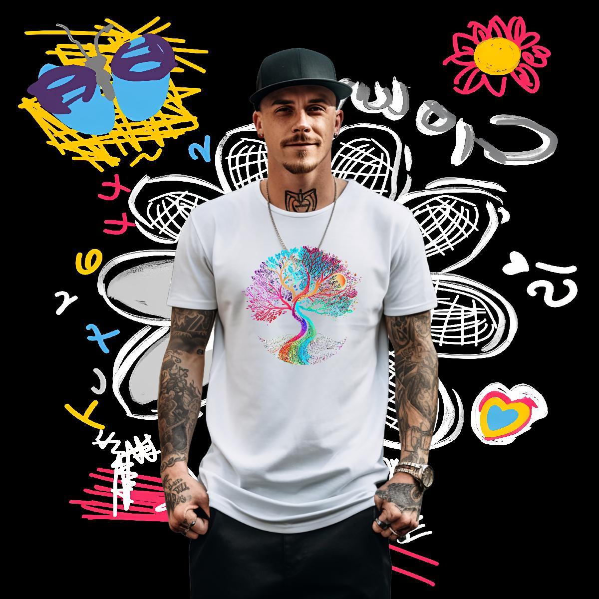 Fashion Designer T-Shirts for Men 100% Cotton 230g tree Home Outdoor Tees Breathable Short Sleeve Cool Design Men Tshirts Plus Size Custom