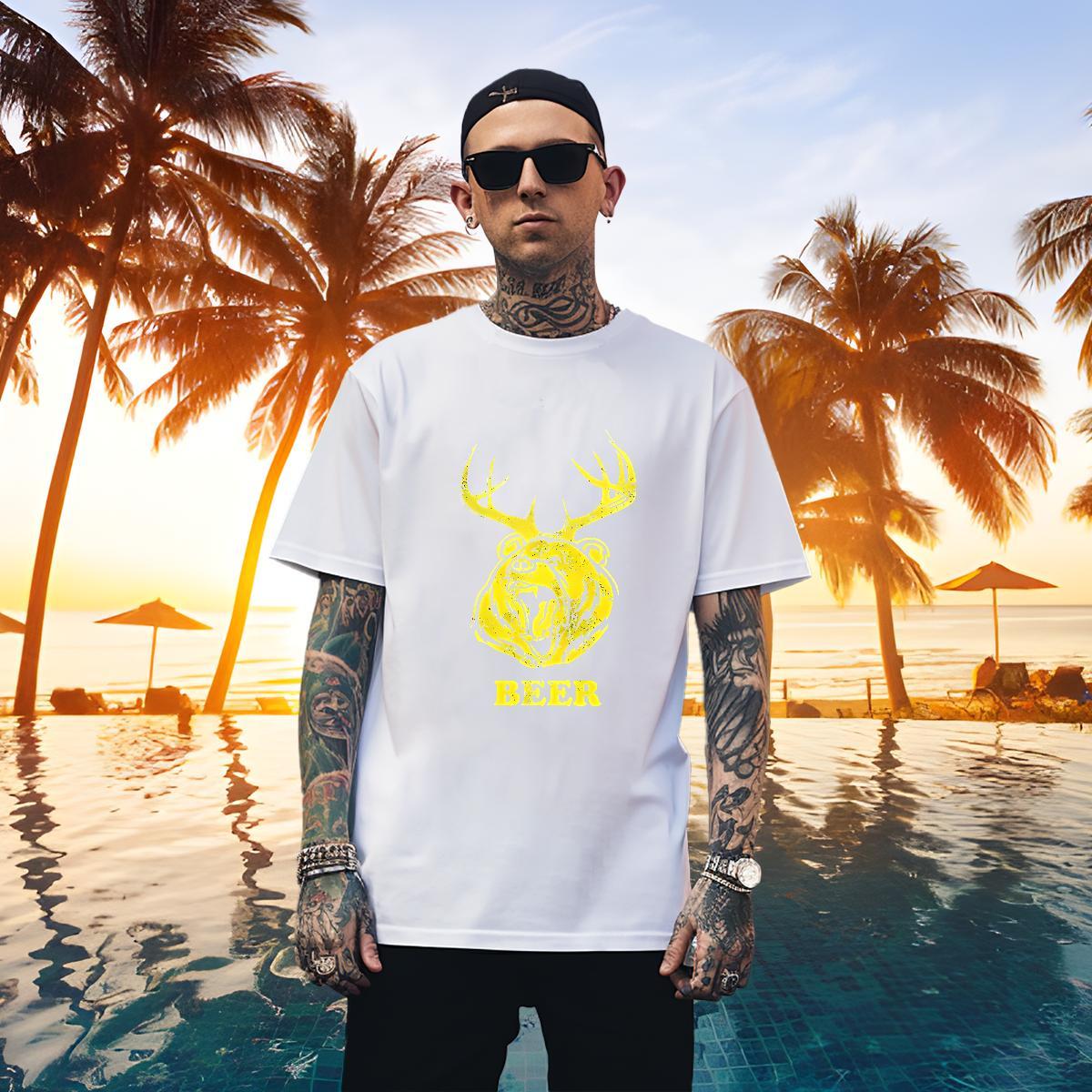 Designer Tshirt for Man Woman 230g 100% Cotton lion Men T Shirts Casual Daily Wear Breathable Soft Asian Size Customized Tees