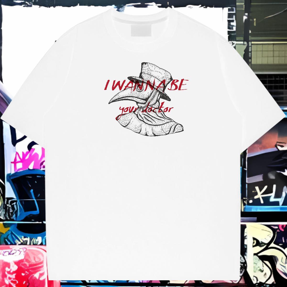 Free Shipping T-Shirts for Men 100% Cotton 230g bird Street wear Hip Hop Tops Breathable Crew Neck Comfortable Tshirts DIY Anime