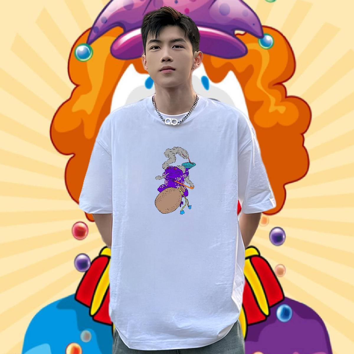 Wholesale Mens T Shirts 230g Cotton Frog Summer Casual Wear Breathable Short Sleeve Loose Fit Couples T Shirts Skull