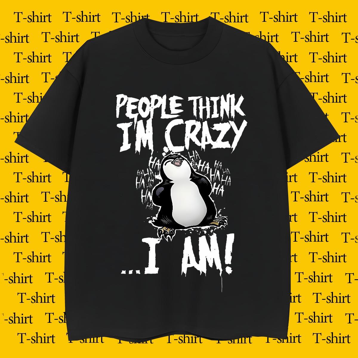 T shirt 100% Cotton 230g penguin Casual Short Sleeve O-Neck Custom Print Plus Size Men Tops Tees Fashion Cool Polos