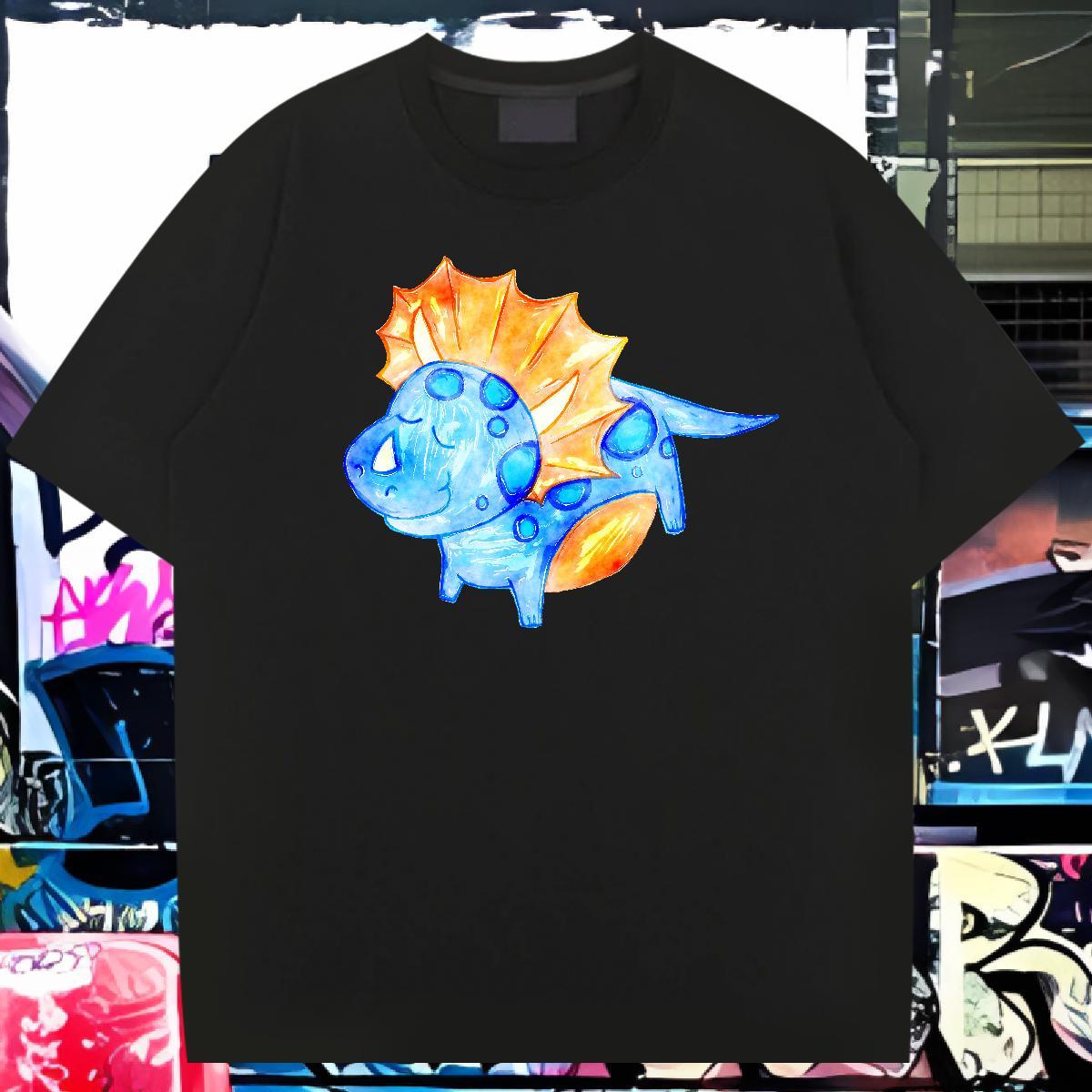 Mens T Shirts 100% Cotton 230g dog Hip Hop Street Breathable Short Sleeve Custom Print Oversized Men Tops Tees Fashion Casual Cool Top Tees